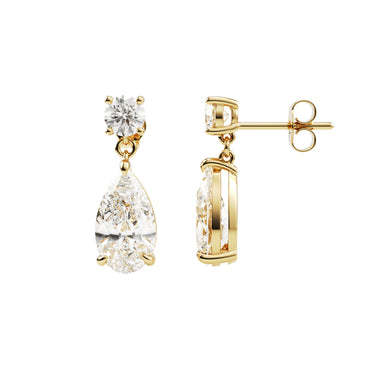 14k Yellow Gold — Pear Drop Earrings