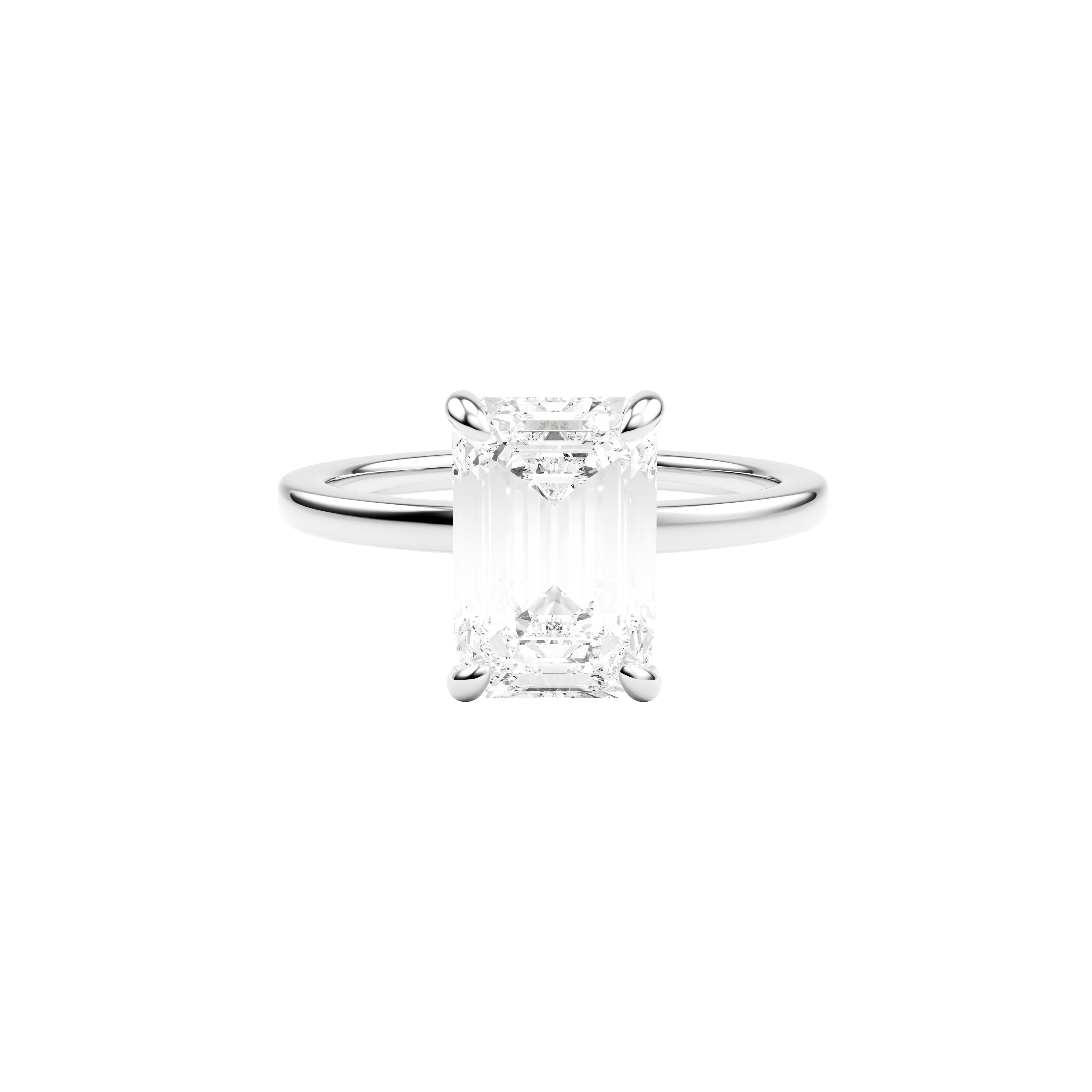 14k White Gold — Princess Ring