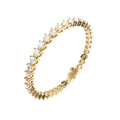 14k Yellow Gold — Classic Tennis Bracelet