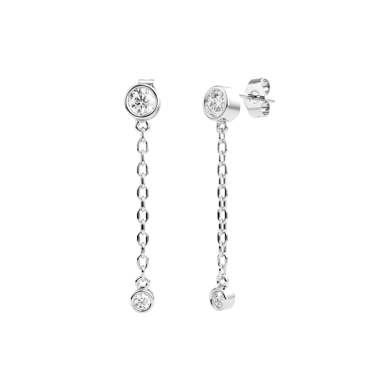 14k White Gold — Elevated Earrings