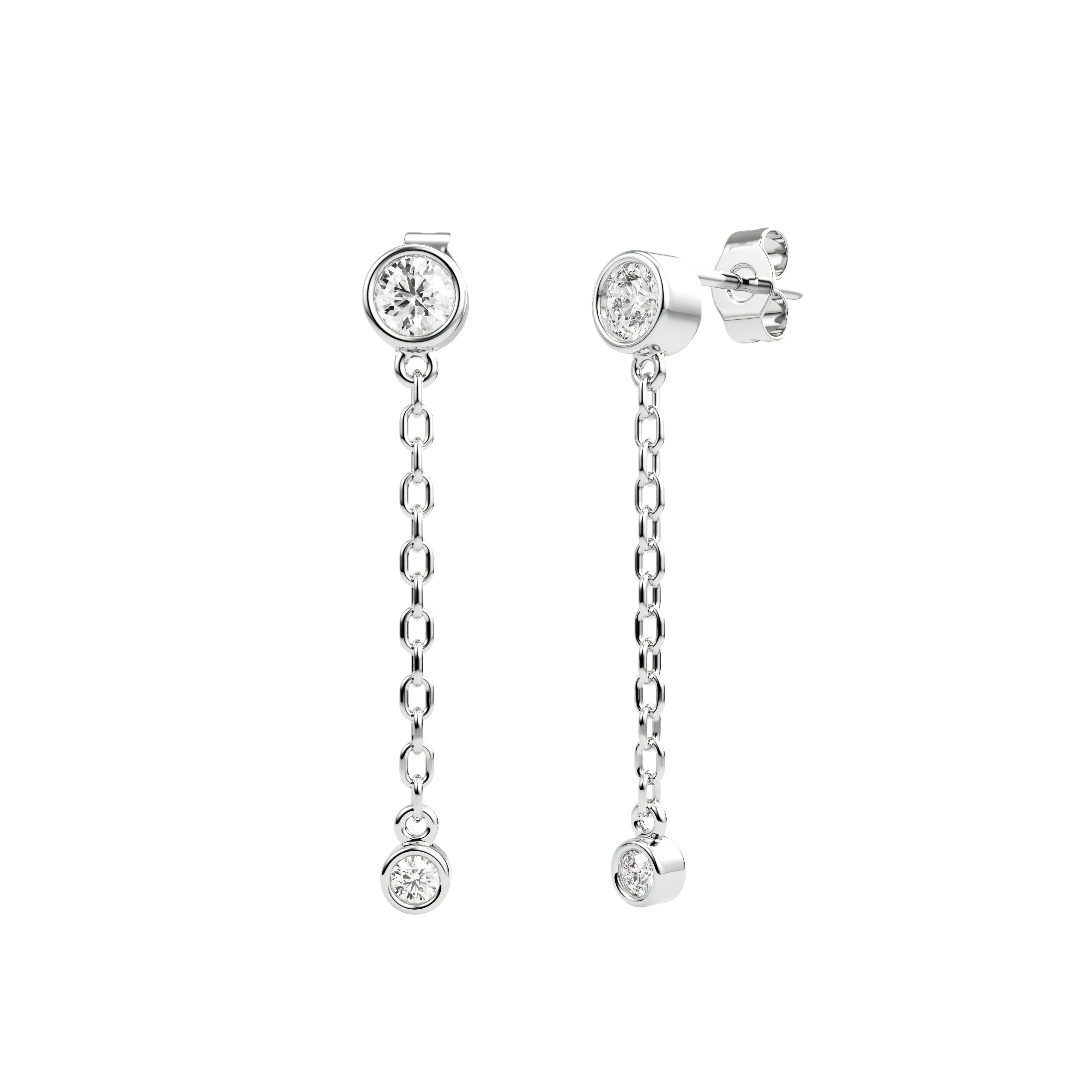14k White Gold — Elevated Earrings