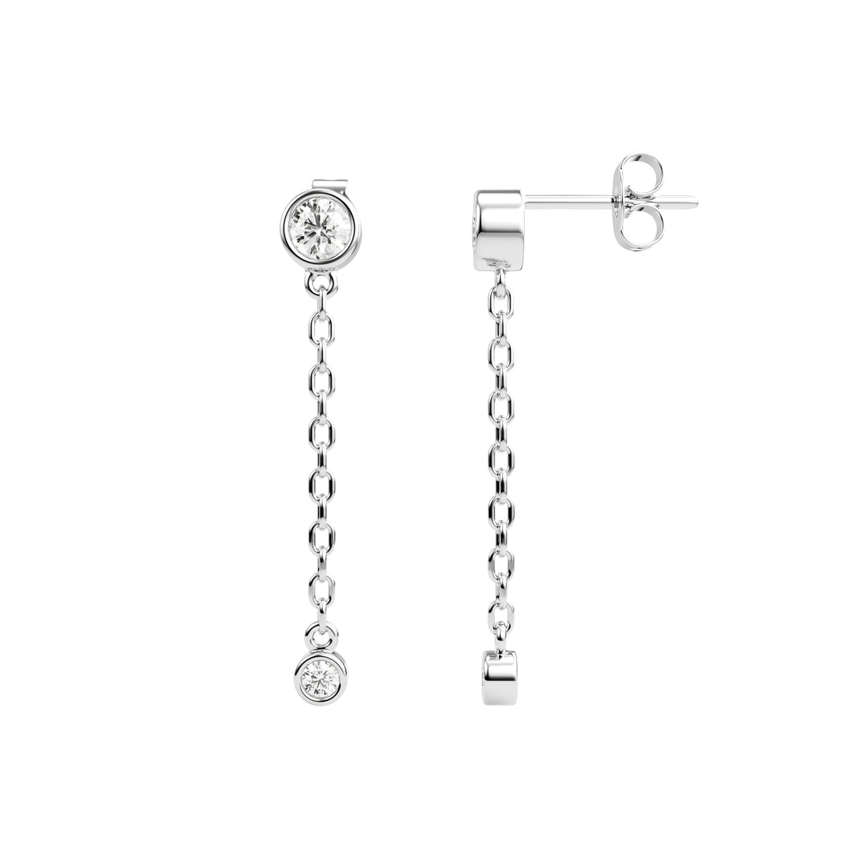 14k White Gold — Elevated Earrings