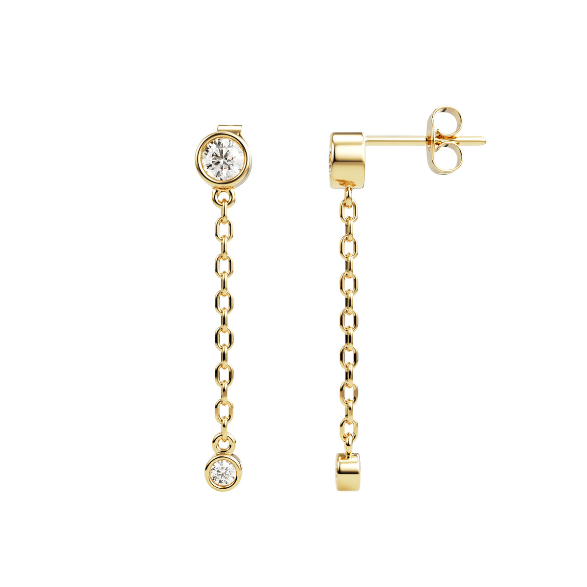 14k Yellow Gold — Elevated Earrings