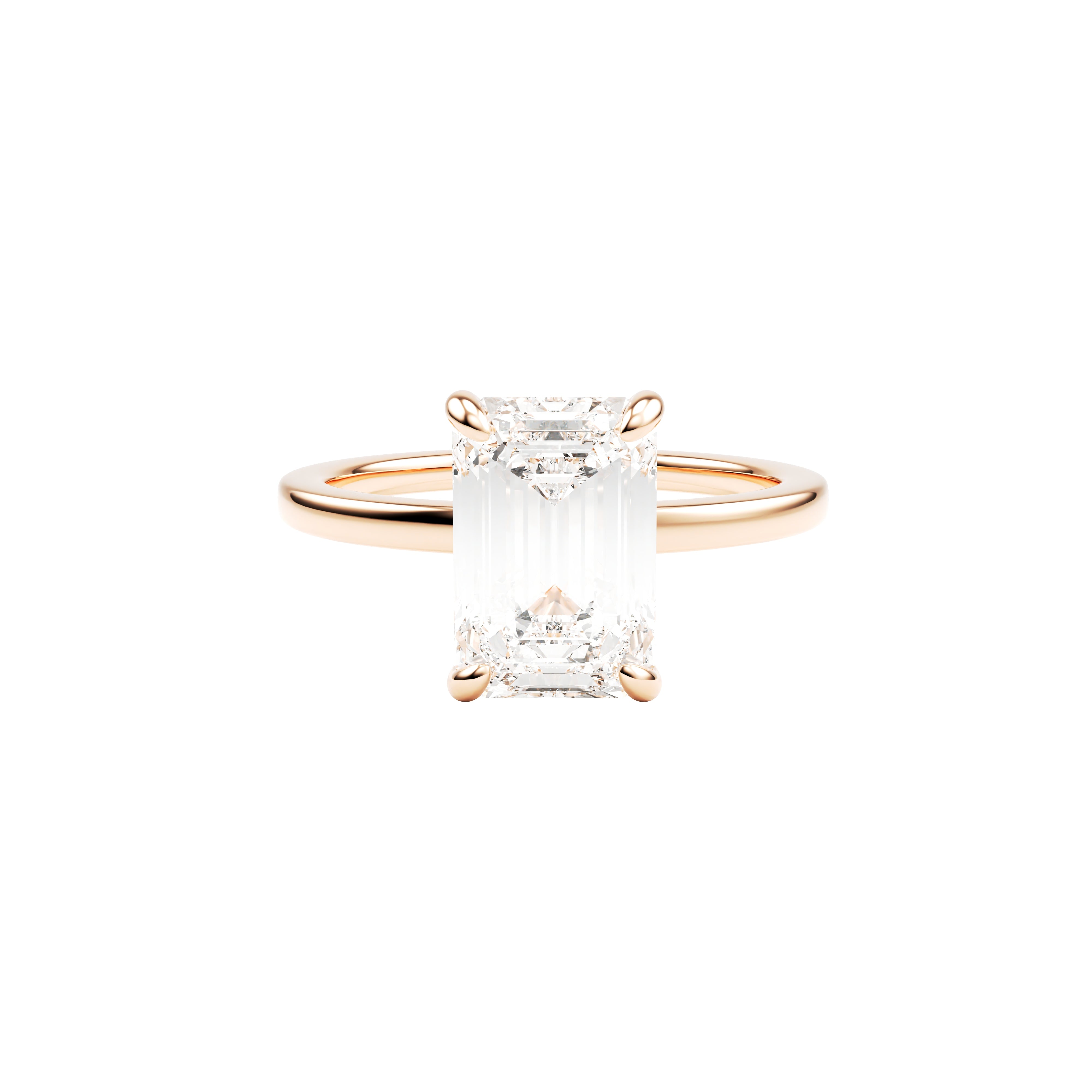 14k Rose Gold — Princess Ring