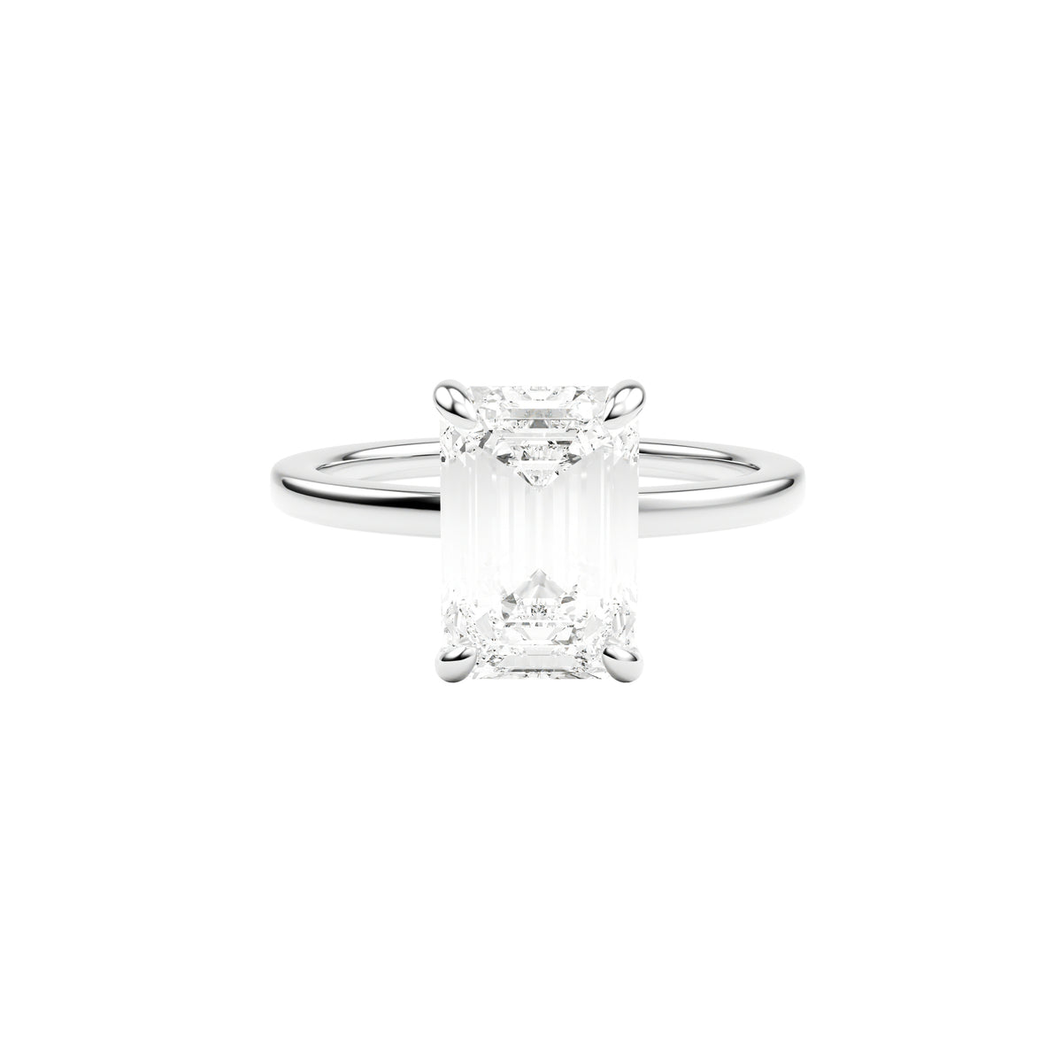 14k White Gold — Princess Ring