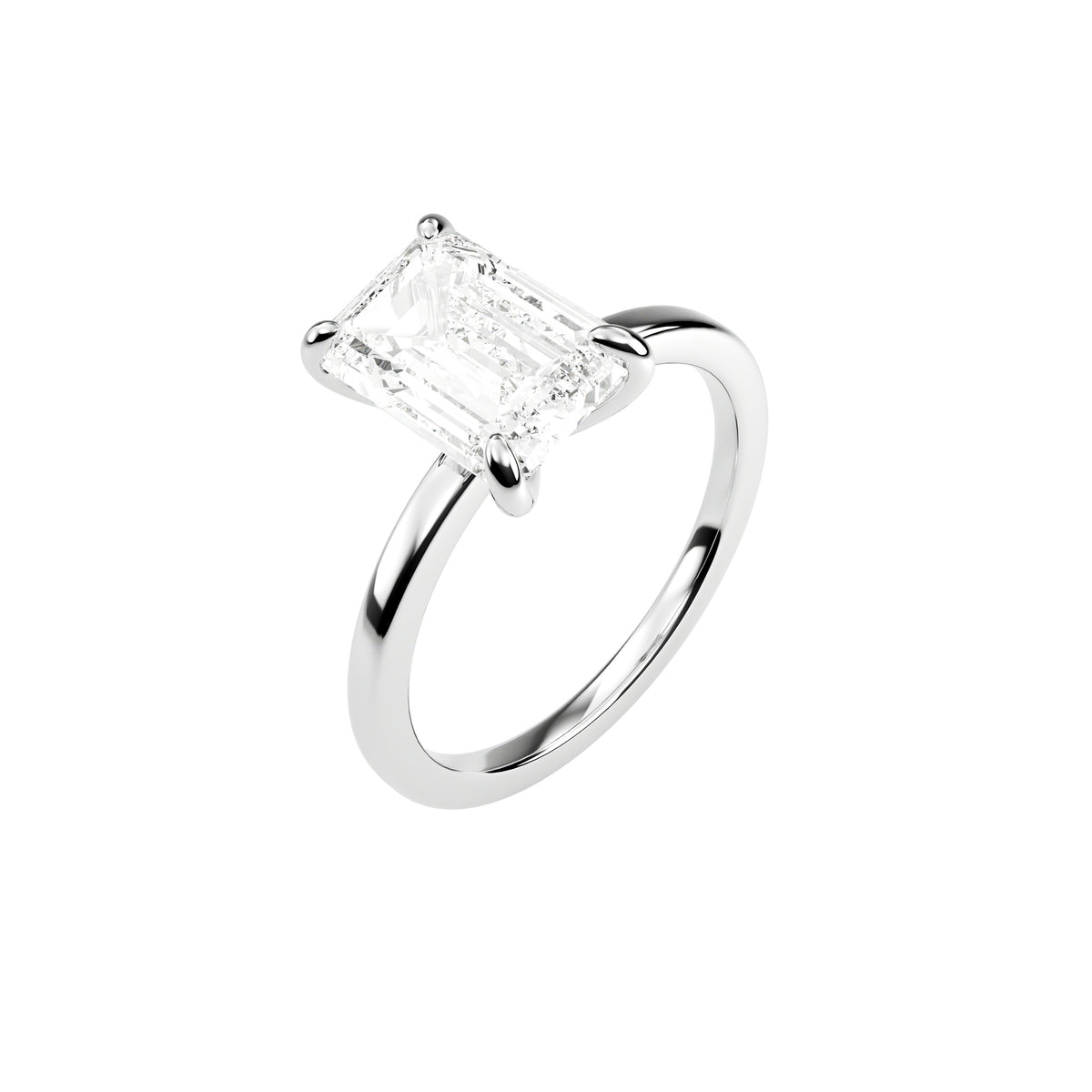14k White Gold — Princess Ring